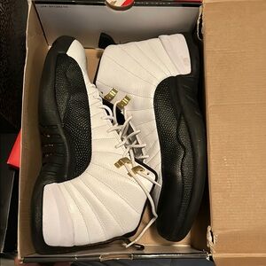 Air Jordan Retro 12 Black and White Sneakers